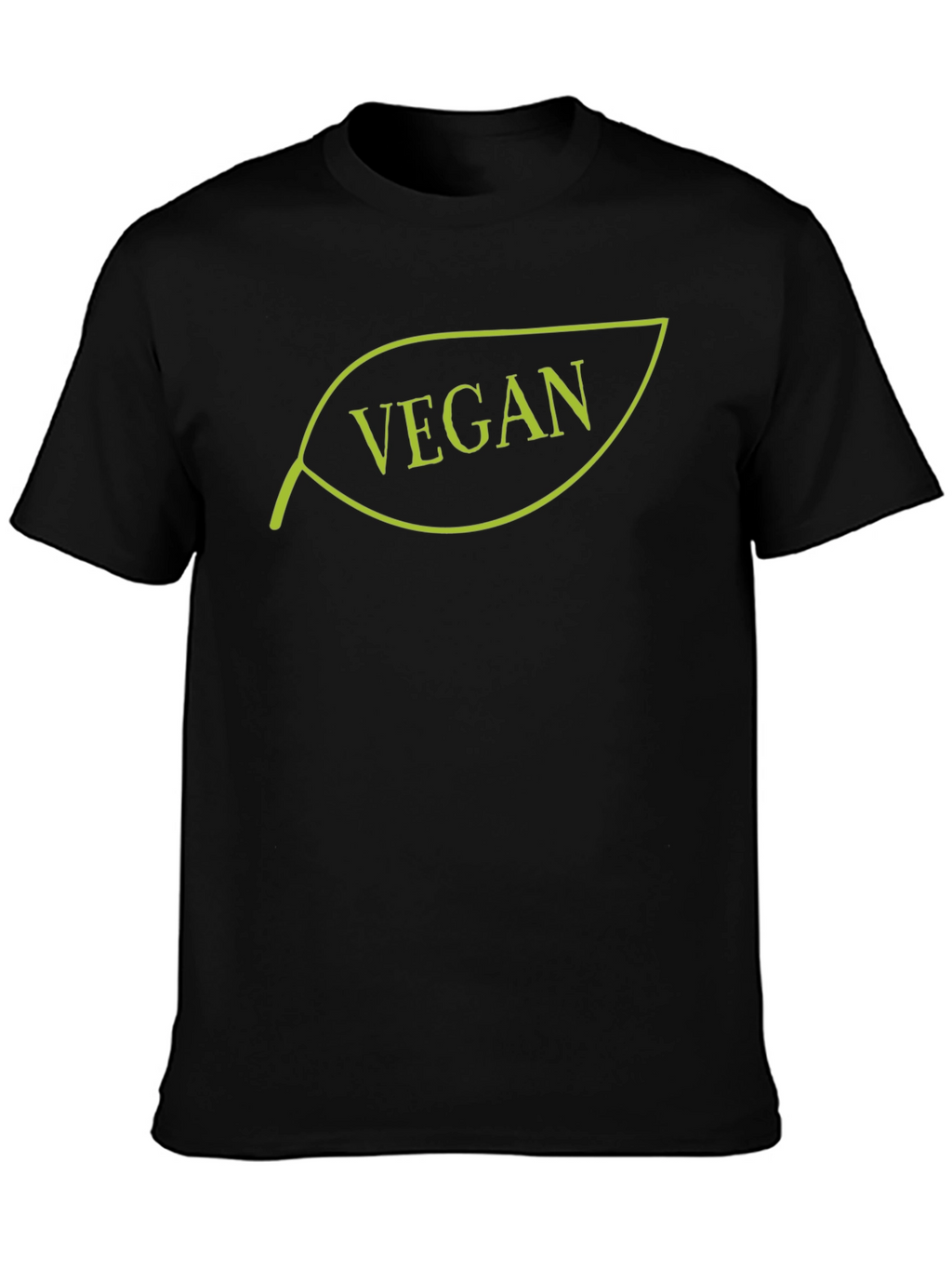 Vegan Leaf Graphic Tee - Black