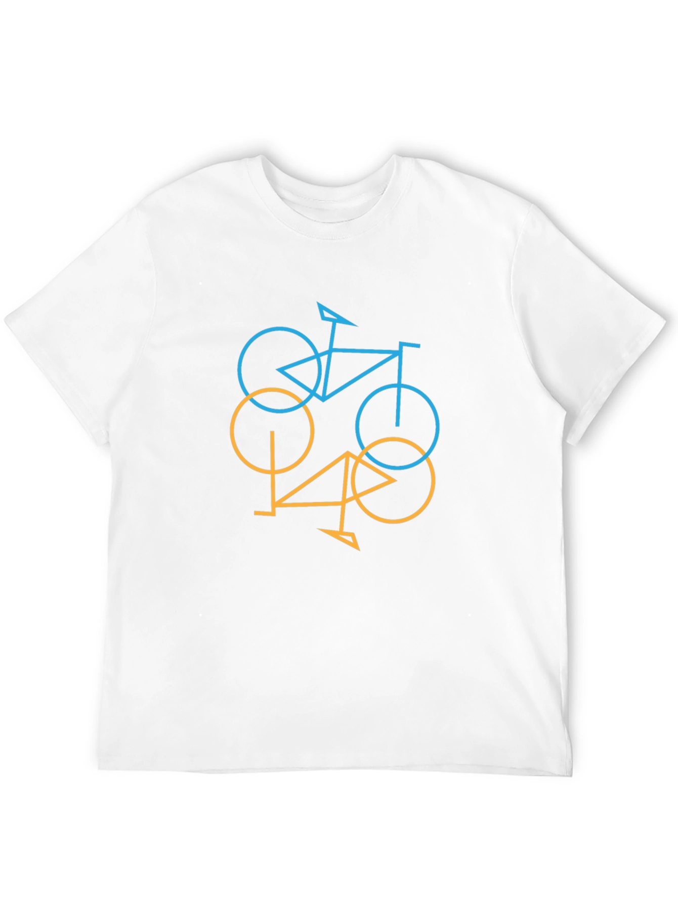 Abstract Bike Graphic Tee - Black Cotton Blend