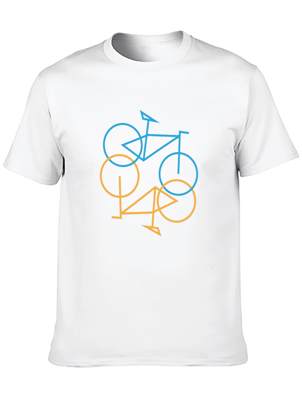 Abstract Bike Graphic Tee - Black Cotton Blend
