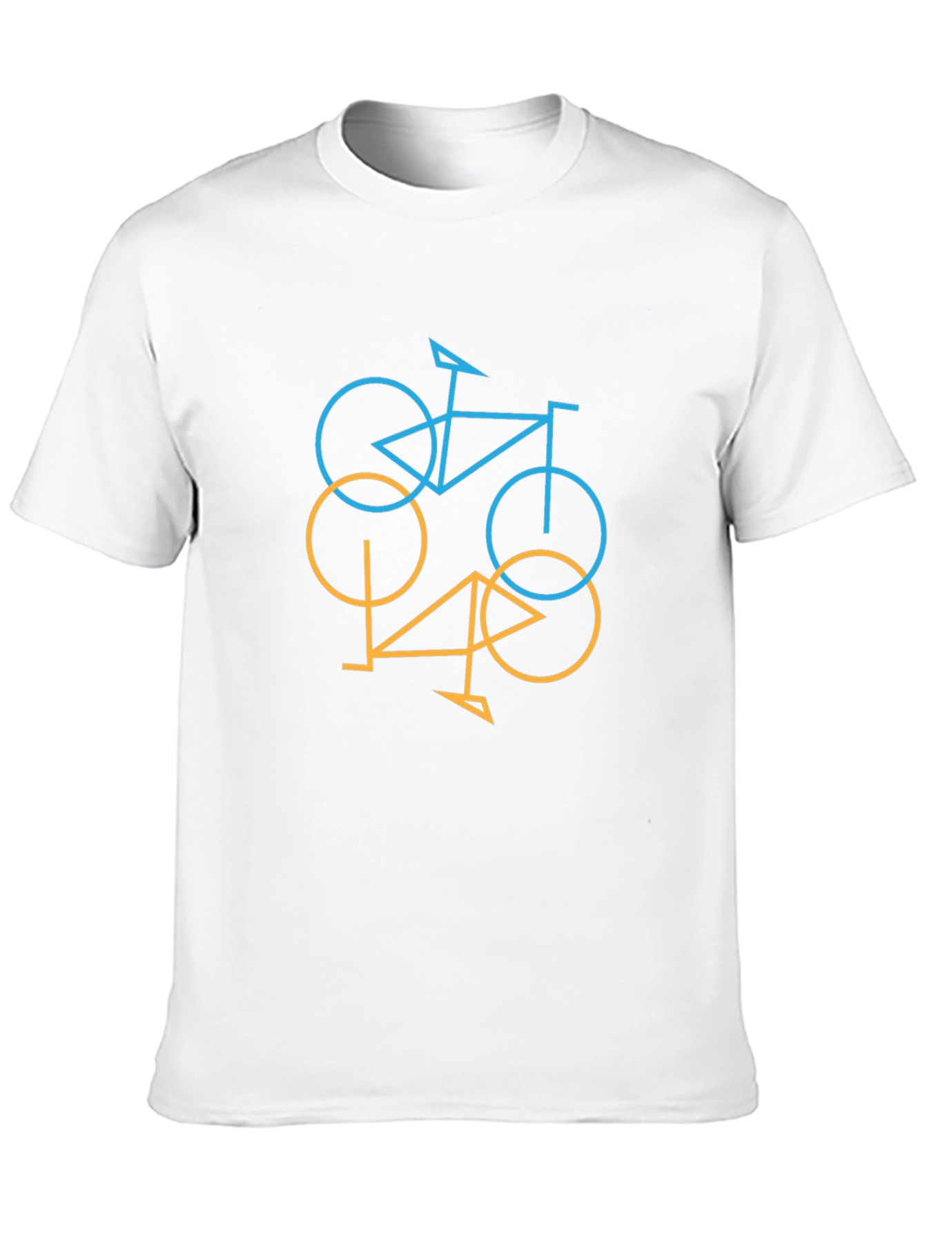 Abstract Bike Graphic Tee - Black Cotton Blend