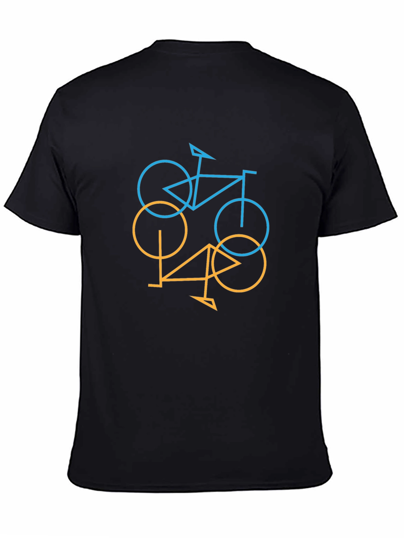 Abstract Bike Graphic Tee - Black Cotton Blend