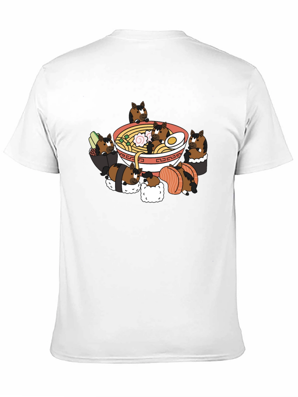 Ramen Horse Sushi Black T-Shirt
