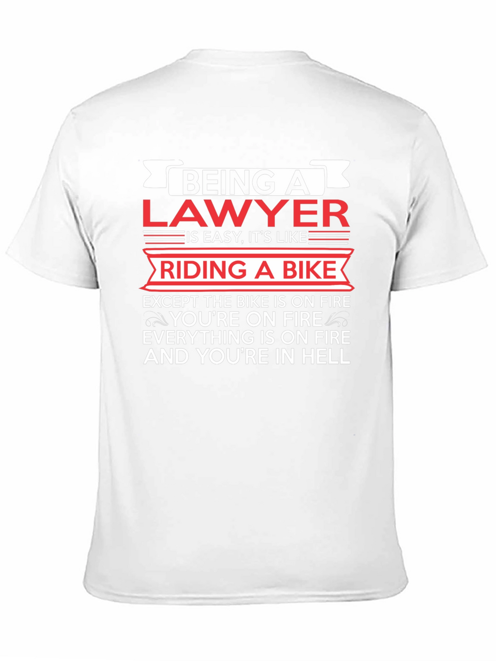 Lawyer Riding Bike T-Shirt Funny Attorney Gift