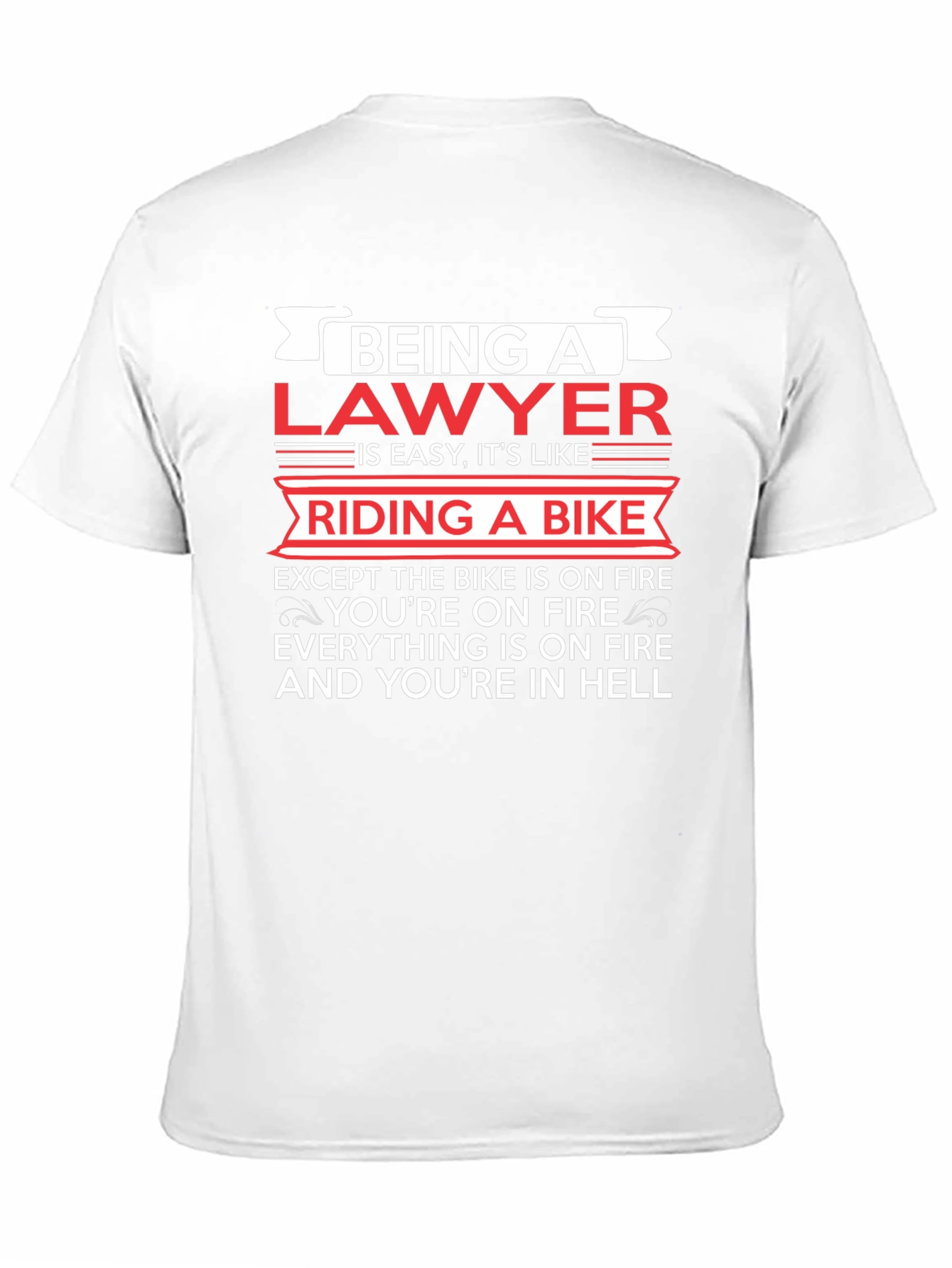Lawyer Riding Bike T-Shirt Funny Attorney Gift