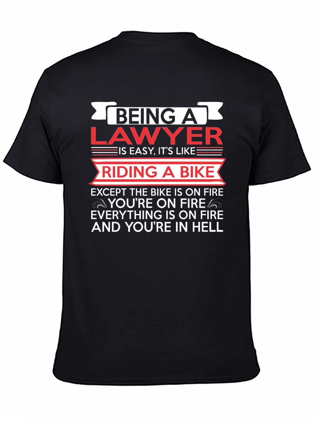 Lawyer Riding Bike T-Shirt Funny Attorney Gift