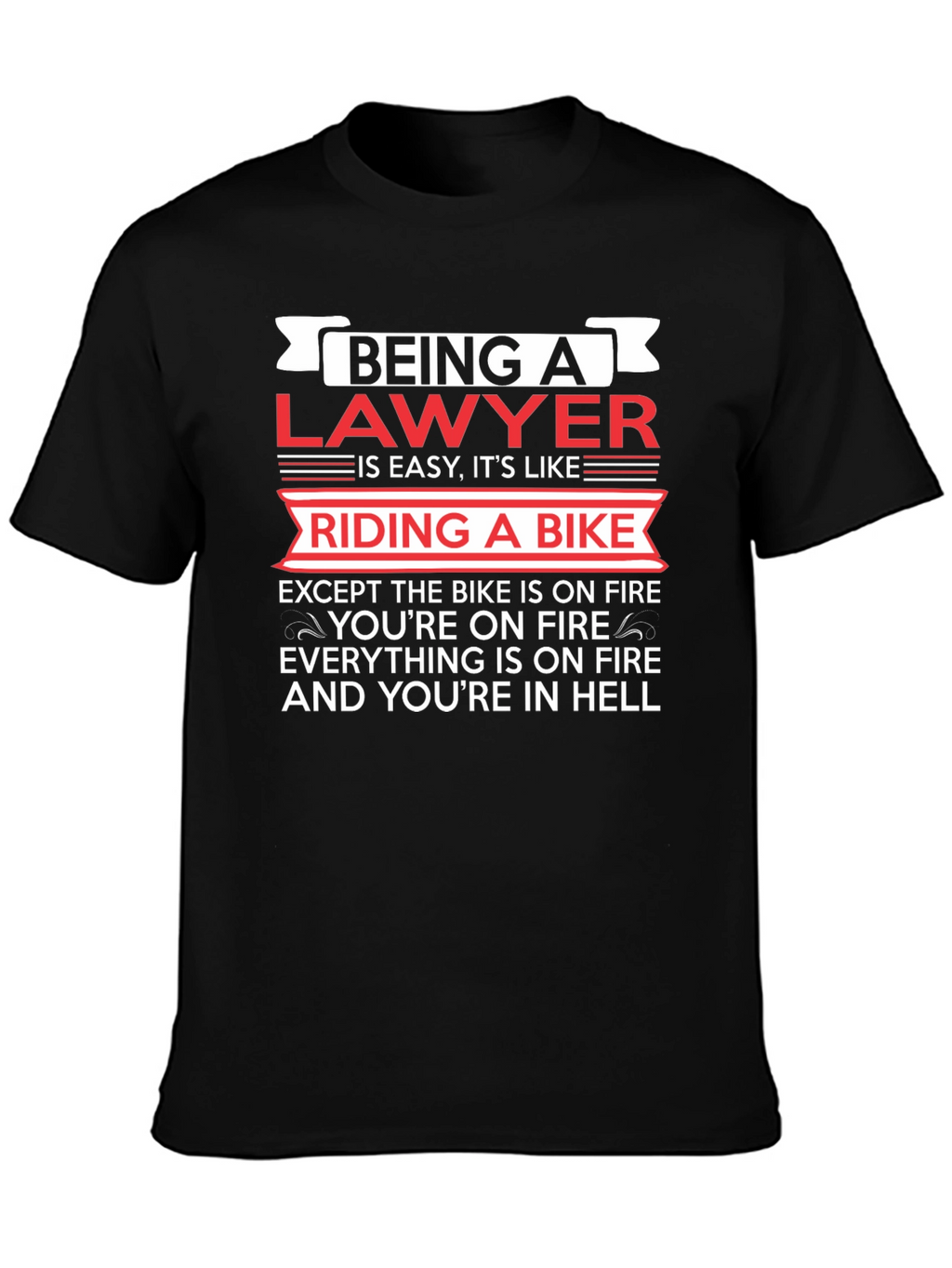 Lawyer Riding Bike T-Shirt Funny Attorney Gift
