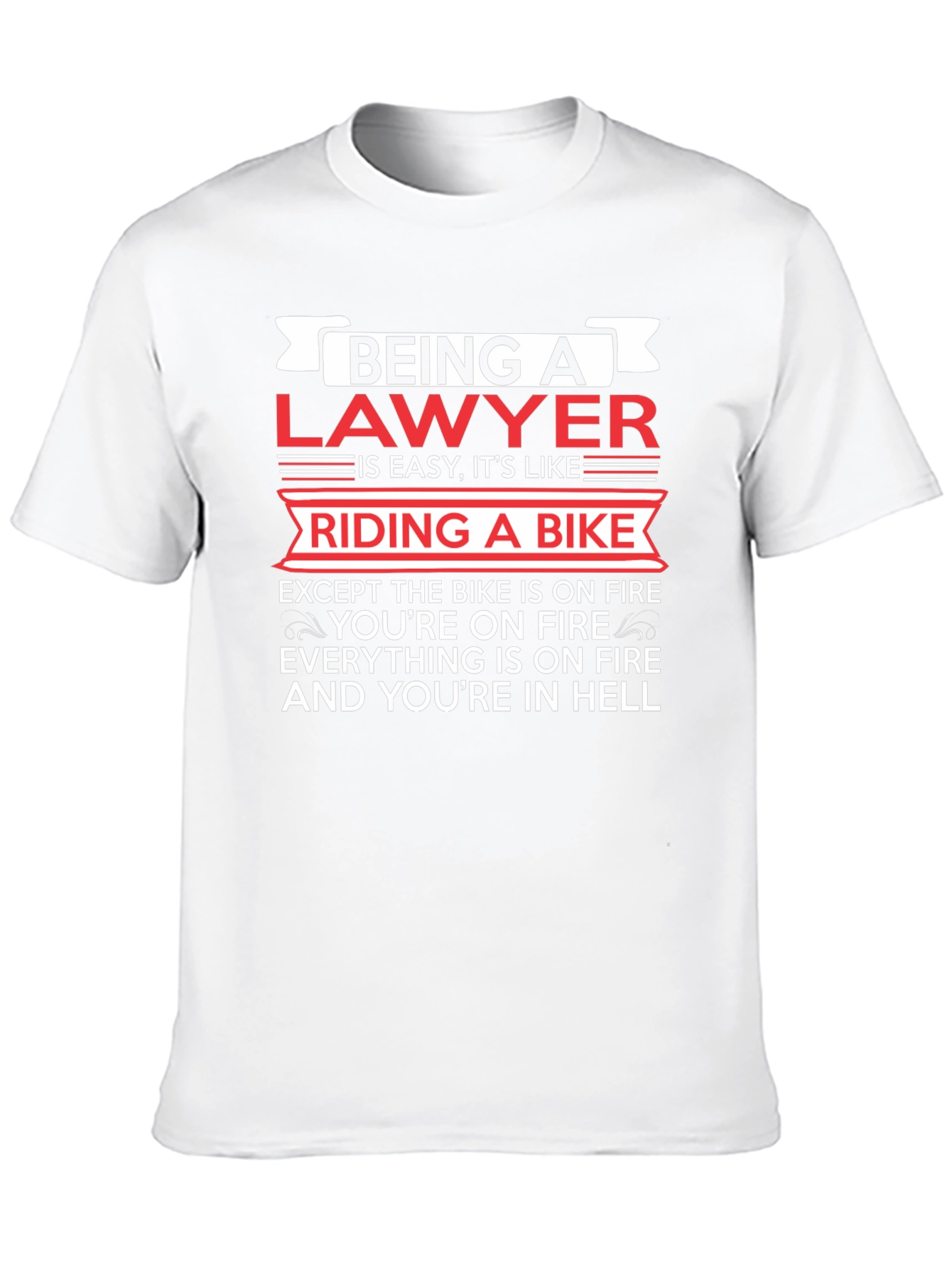 Lawyer Riding Bike T-Shirt Funny Attorney Gift