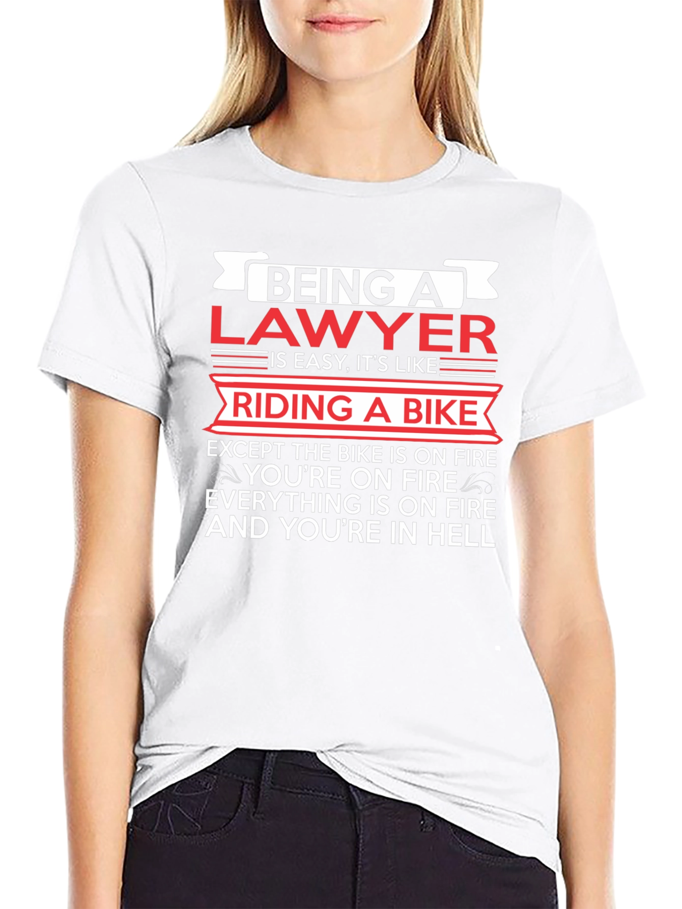 Lawyer Riding Bike T-Shirt Funny Attorney Gift