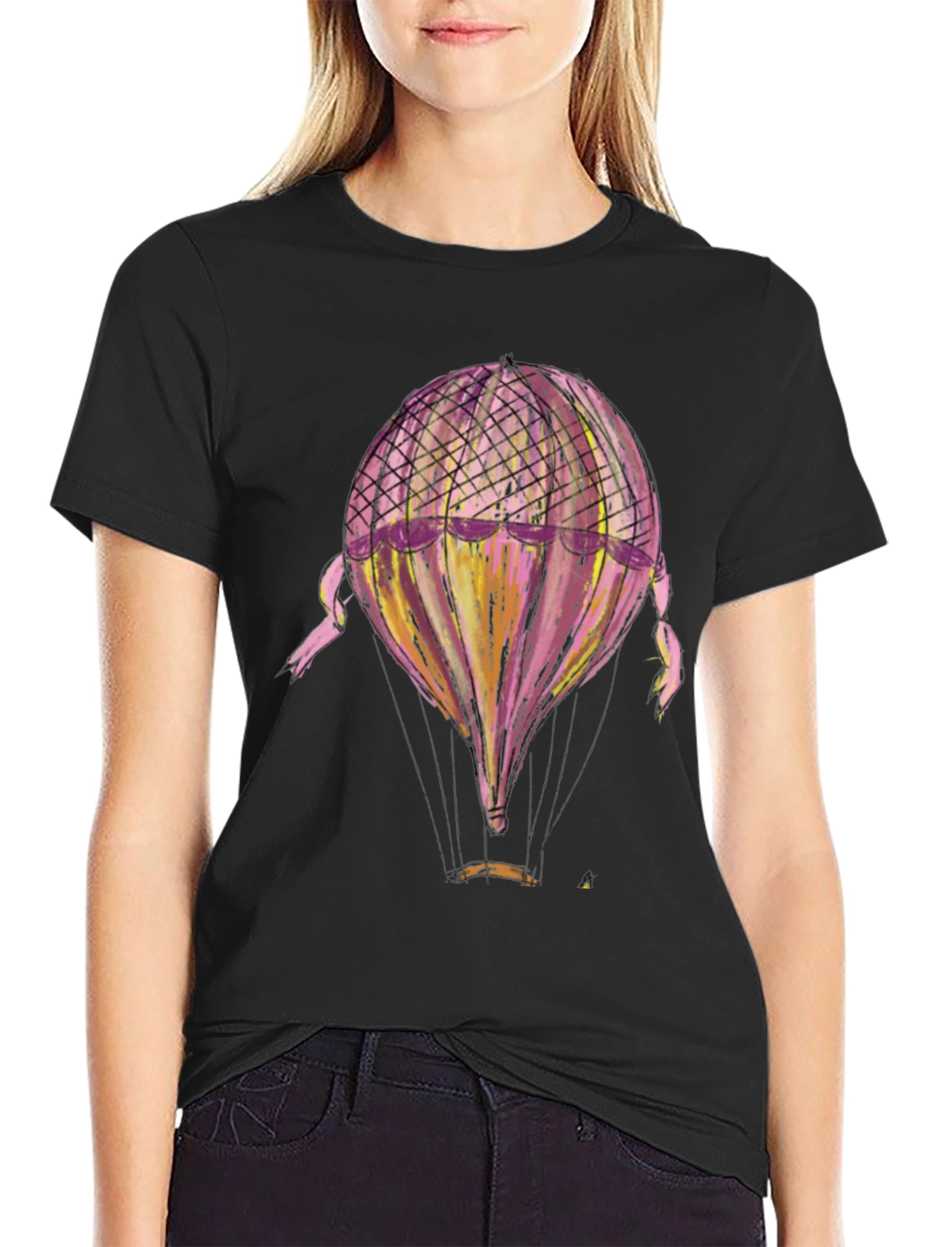 Balloon Graphic Tee - Black