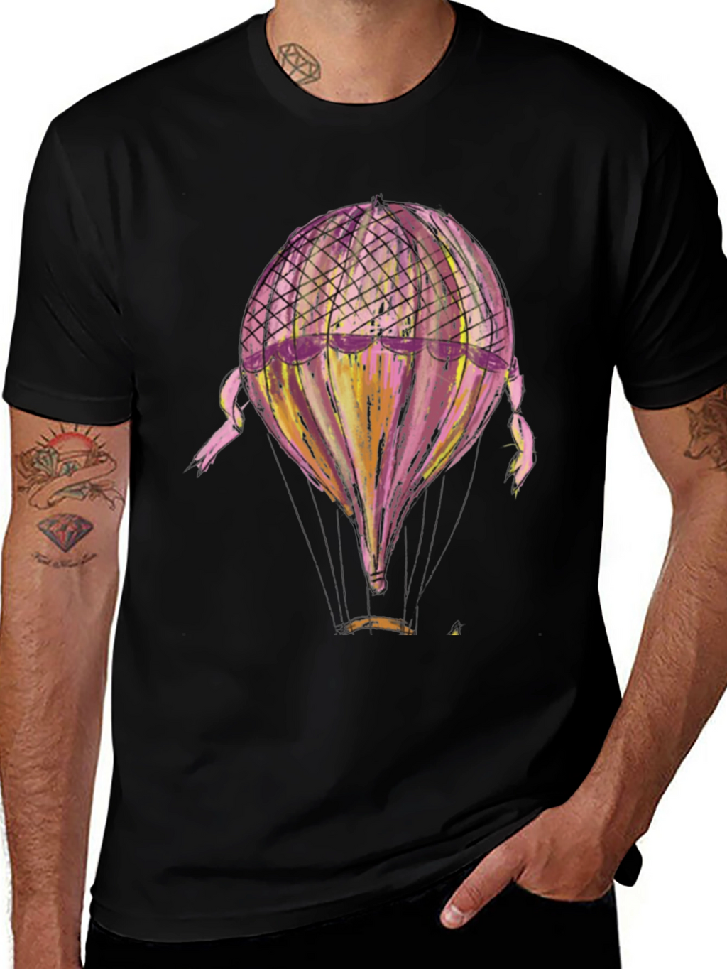 Balloon Graphic Tee - Black