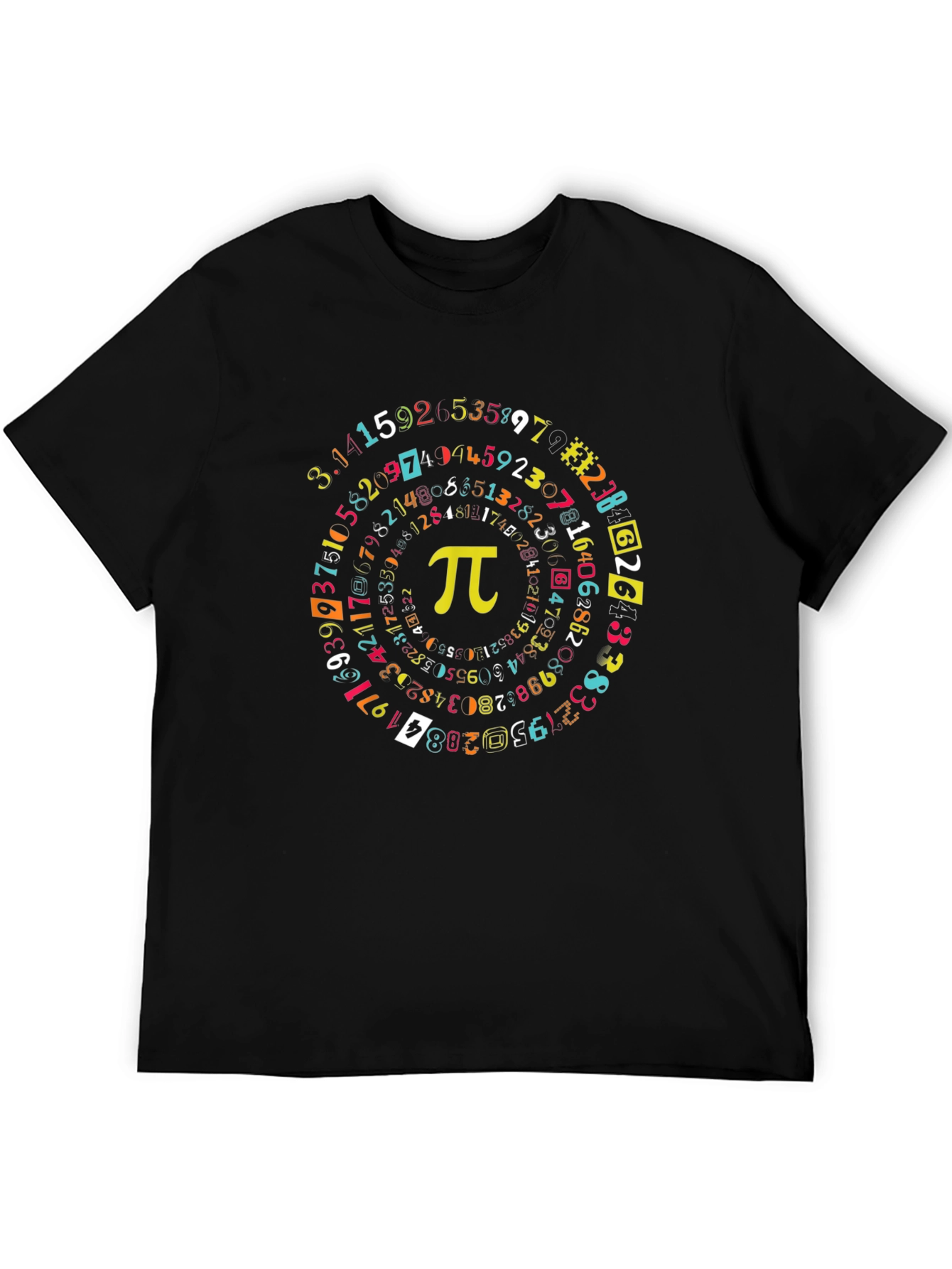 Pi Symbol Math T-Shirt - Black