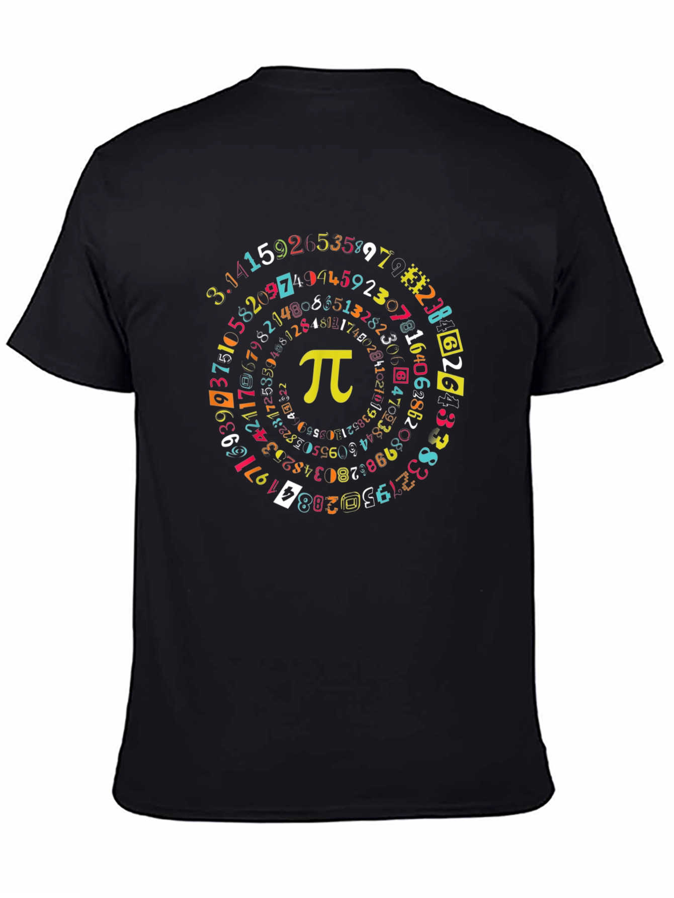 Pi Symbol Math T-Shirt - Black