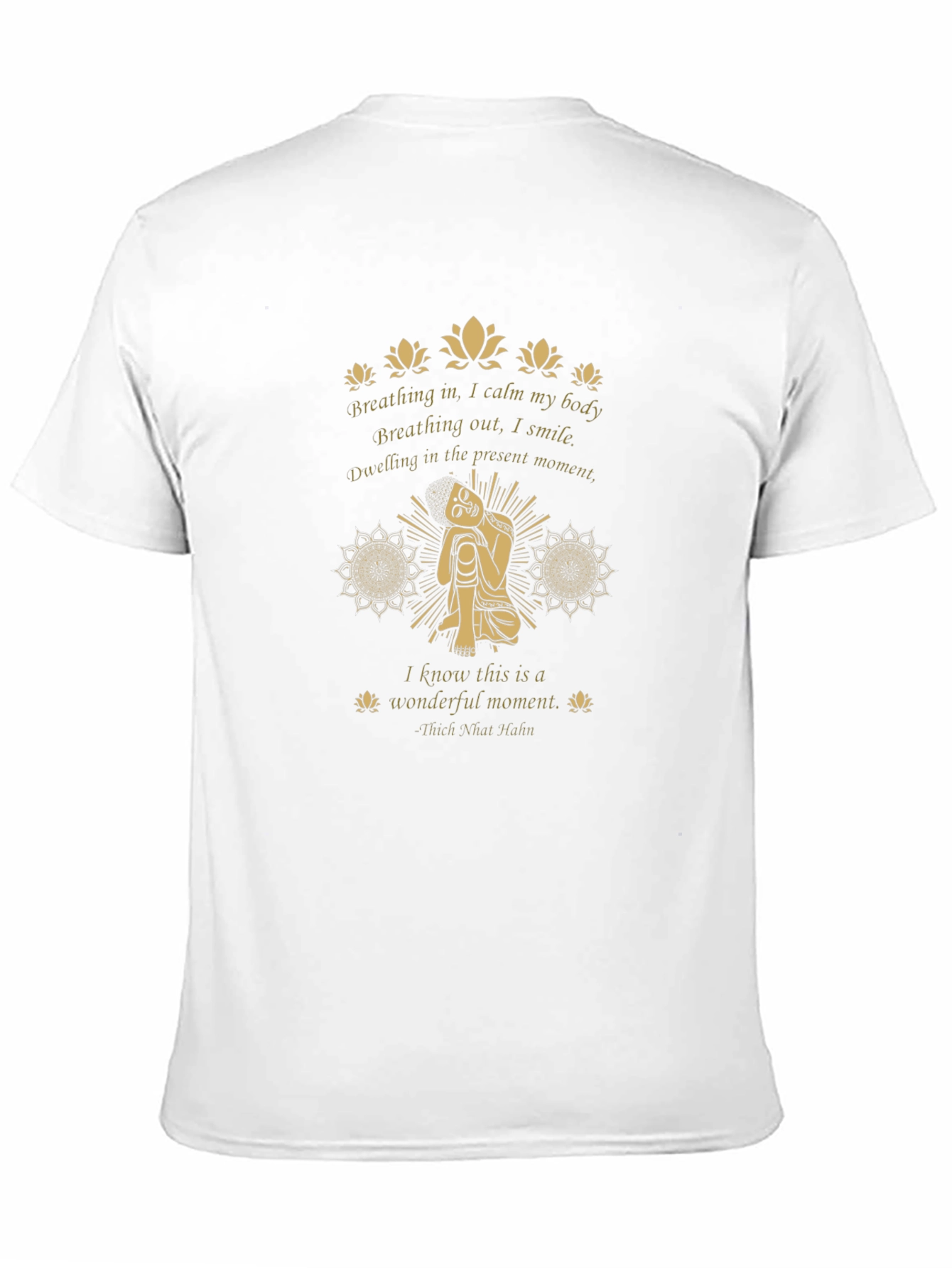 Mindful Buddha T-Shirt - Present Moment Graphic Tee