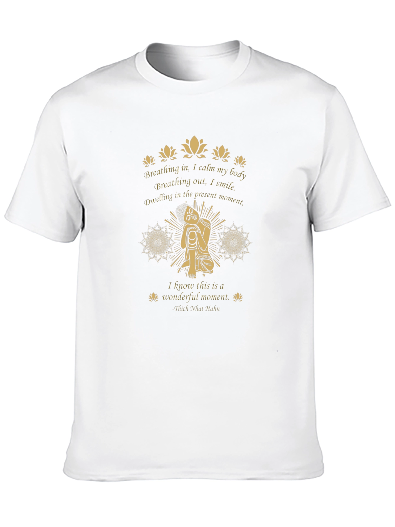 Mindful Buddha T-Shirt - Present Moment Graphic Tee