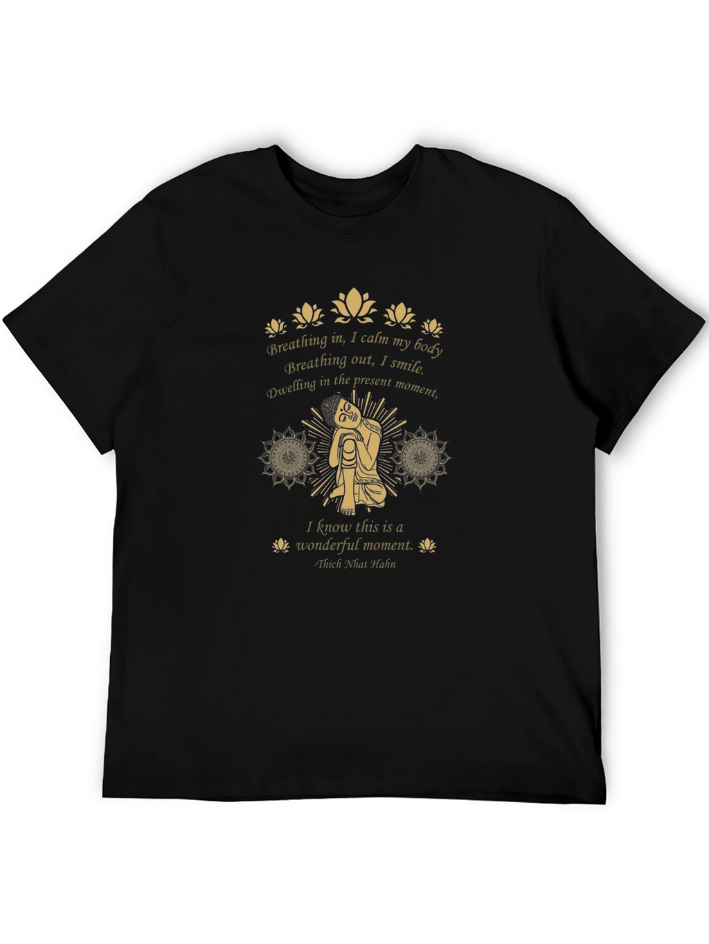 Mindful Buddha T-Shirt - Present Moment Graphic Tee