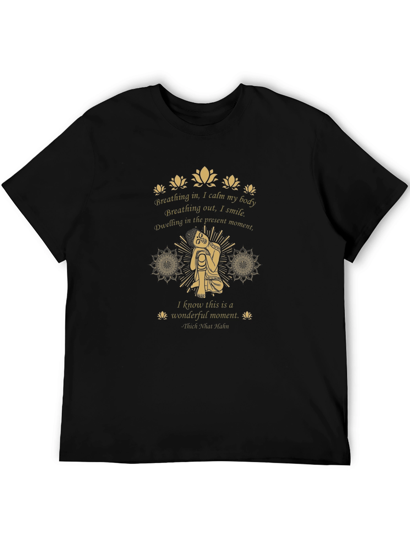 Mindful Buddha T-Shirt - Present Moment Graphic Tee