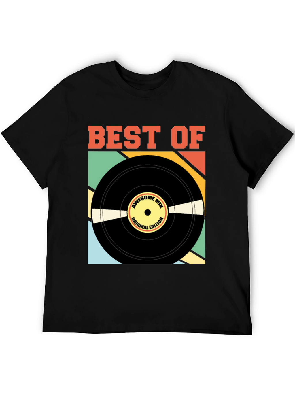 Retro Vinyl Record Graphic T-Shirt