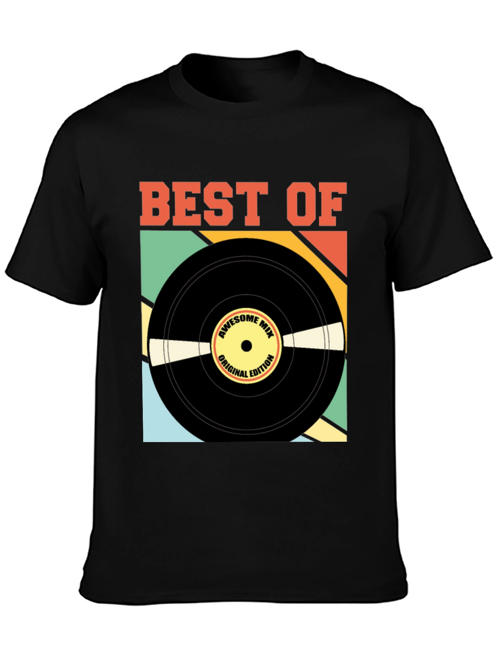 Retro Vinyl Record Graphic T-Shirt