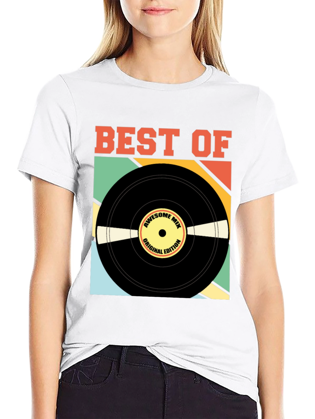 Retro Vinyl Record Graphic T-Shirt