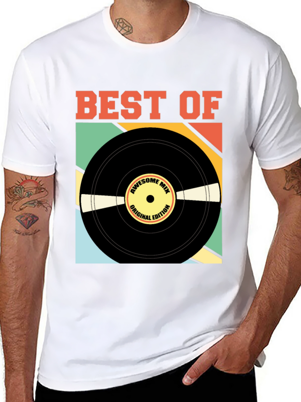 Retro Vinyl Record Graphic T-Shirt