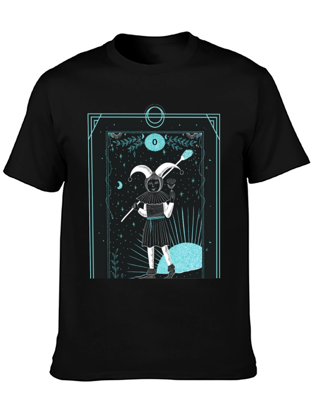 Jester Tarot Card Graphic Tee - Unique Design