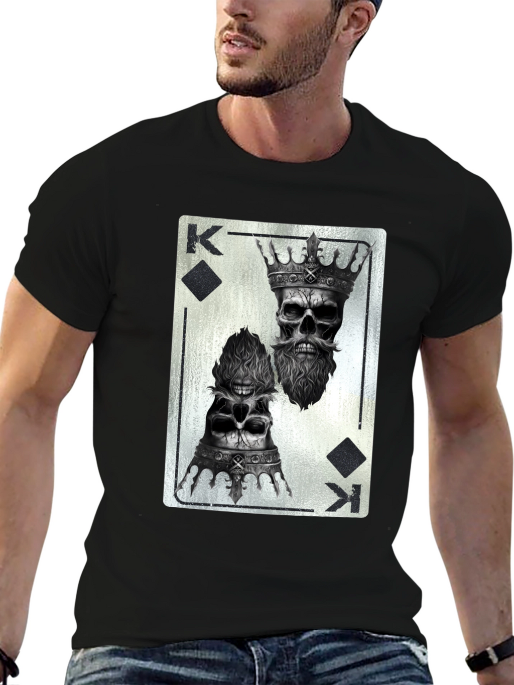 King of Skulls Graphic Tee - Black