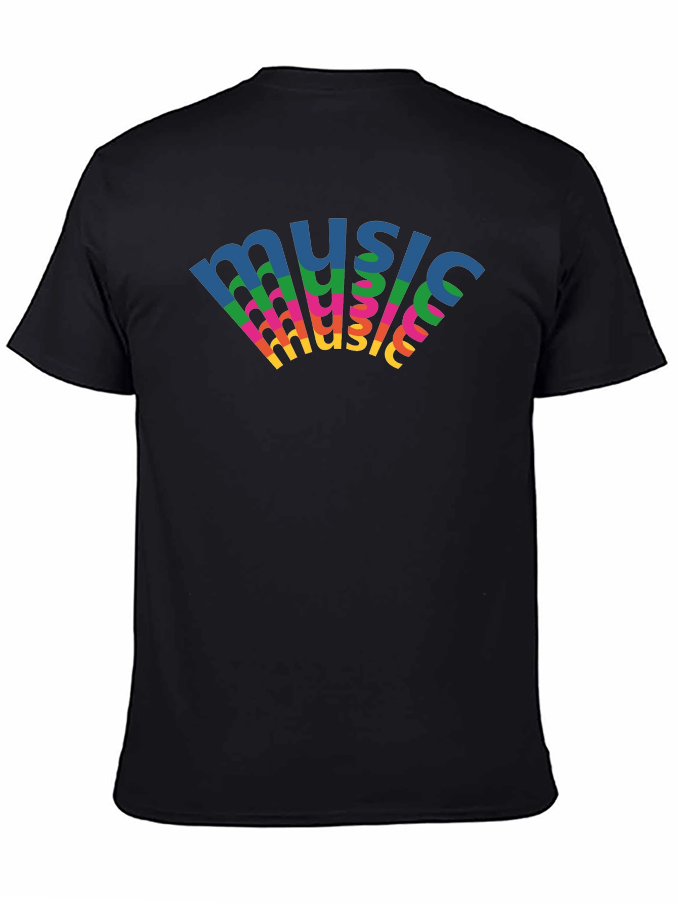 Retro Music Graphic Tee - Black
