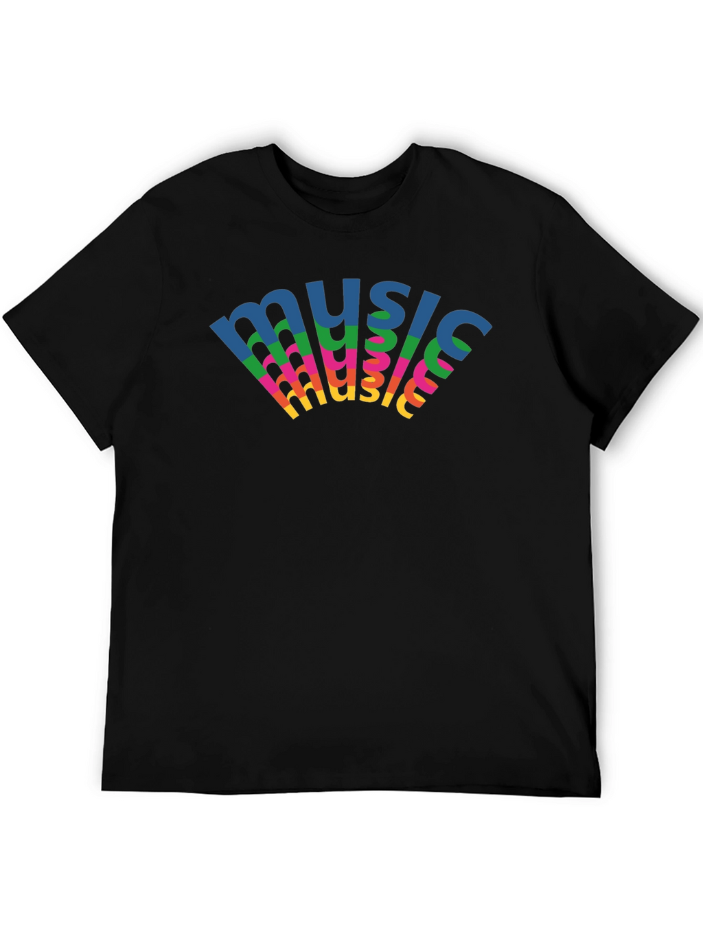 Retro Music Graphic Tee - Black