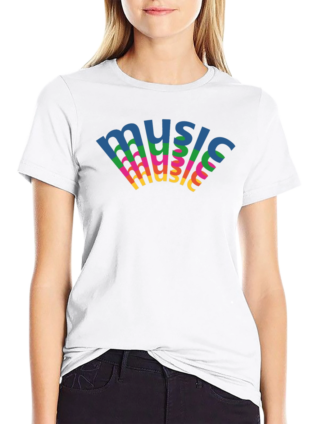 Retro Music Graphic Tee - Black