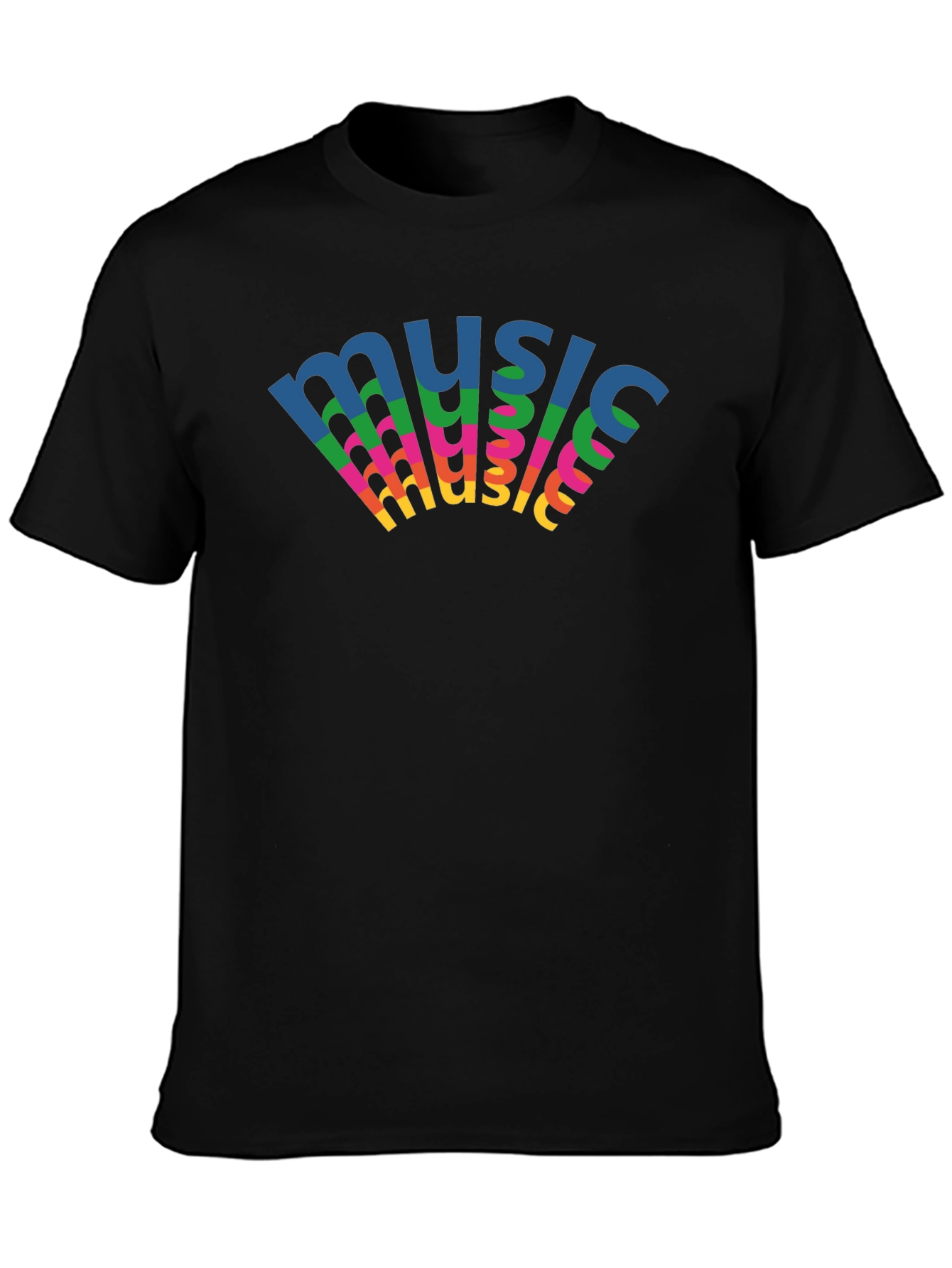Retro Music Graphic Tee - Black