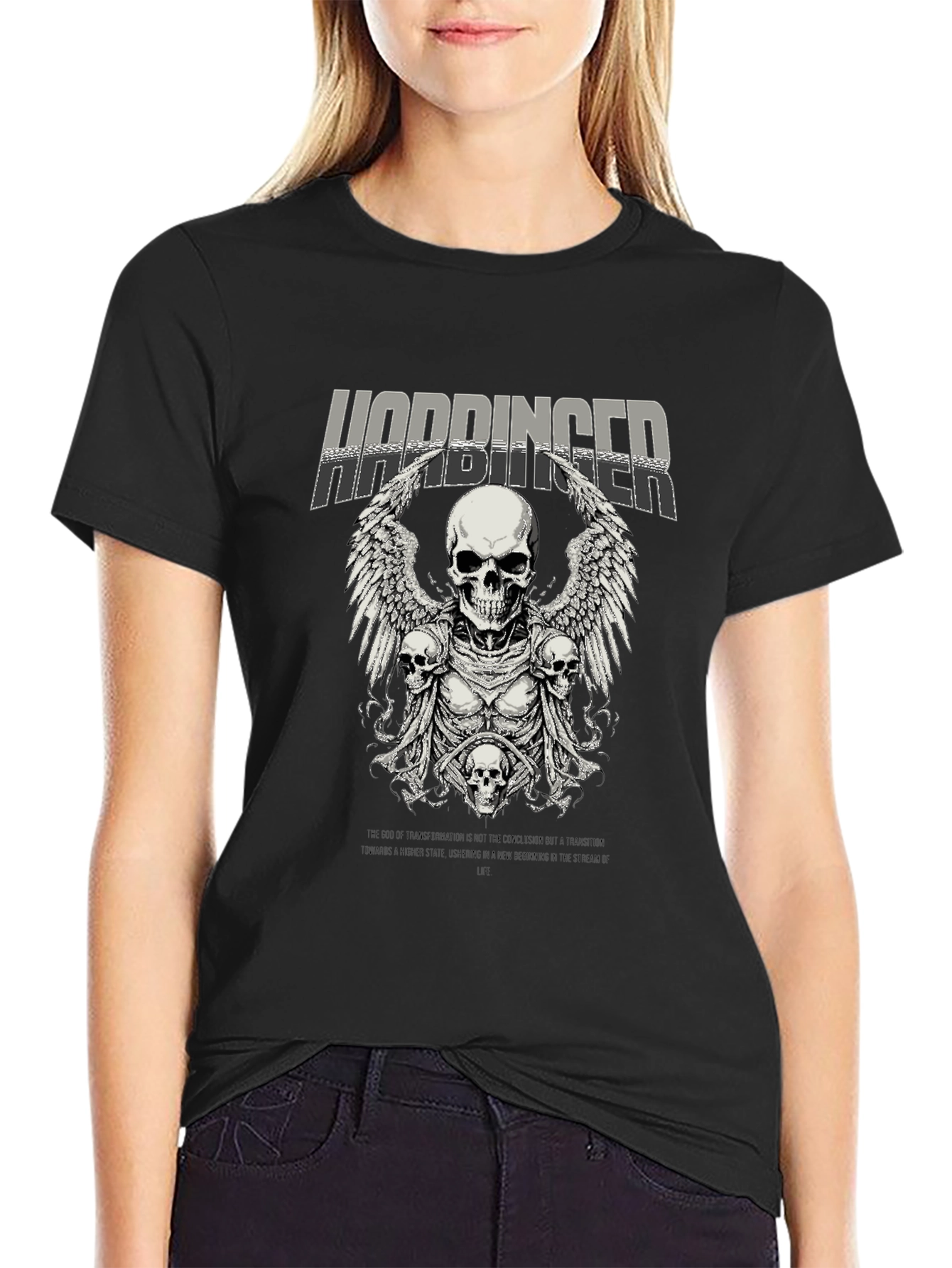 Harbinger Skull Graphic Tee - Black