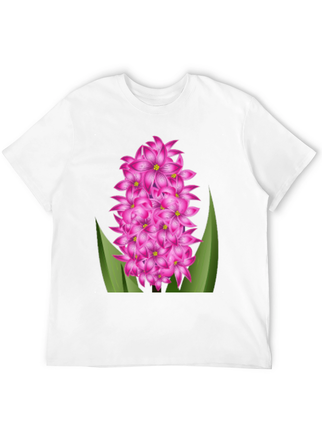 Floral Graphic Tee - Pink Hyacinth Flower Shirt