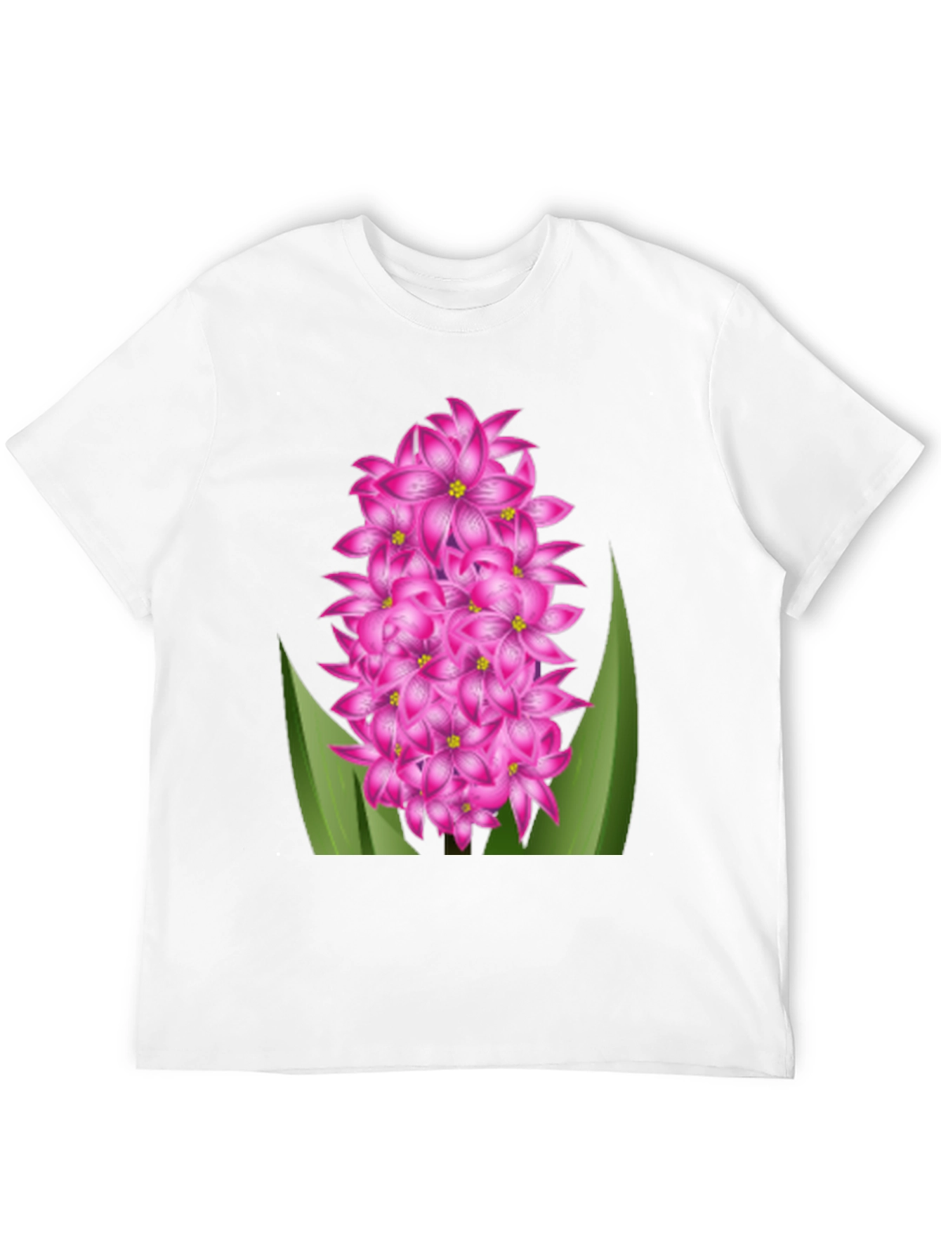 Floral Graphic Tee - Pink Hyacinth Flower Shirt