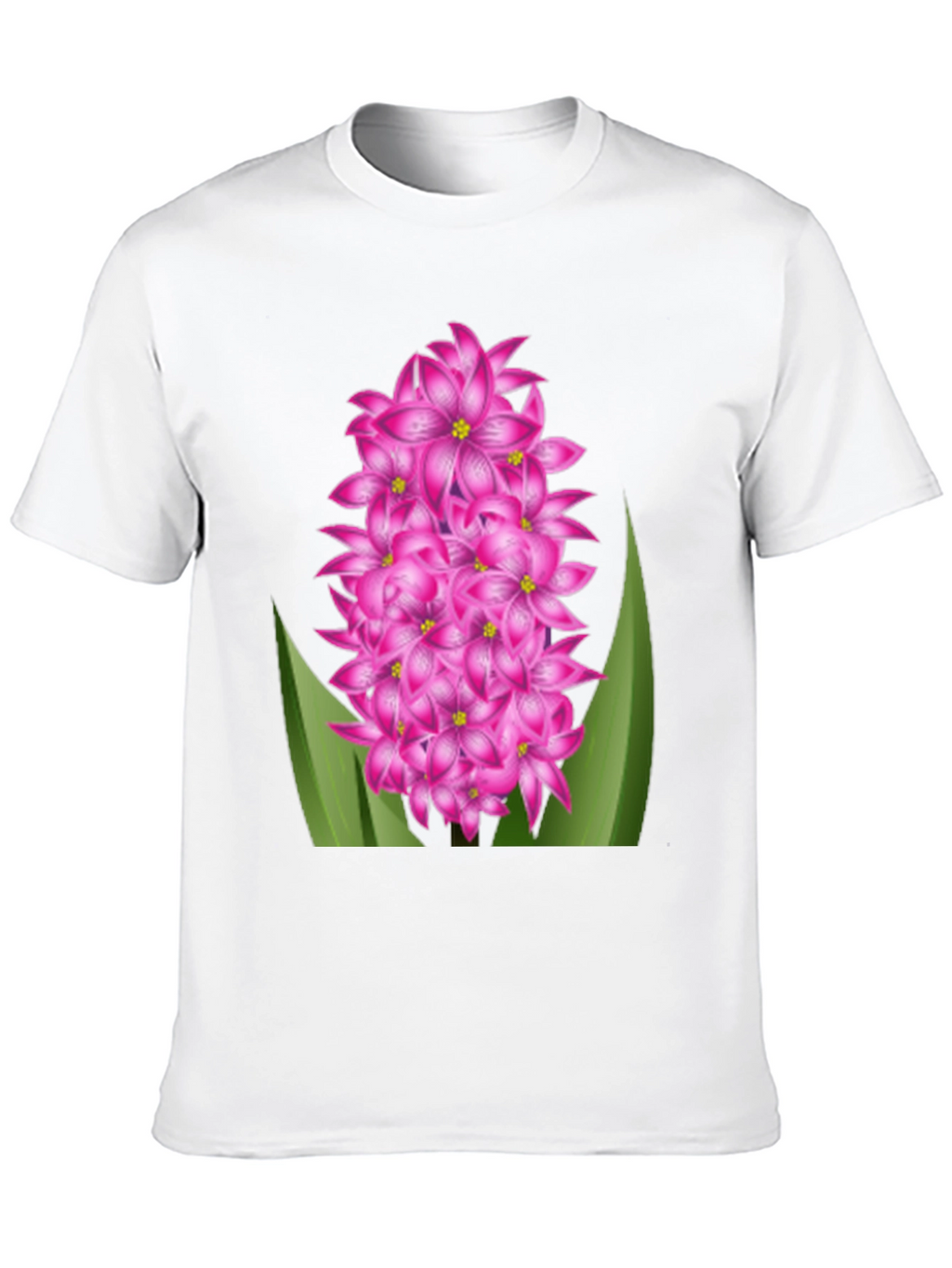 Floral Graphic Tee - Pink Hyacinth Flower Shirt