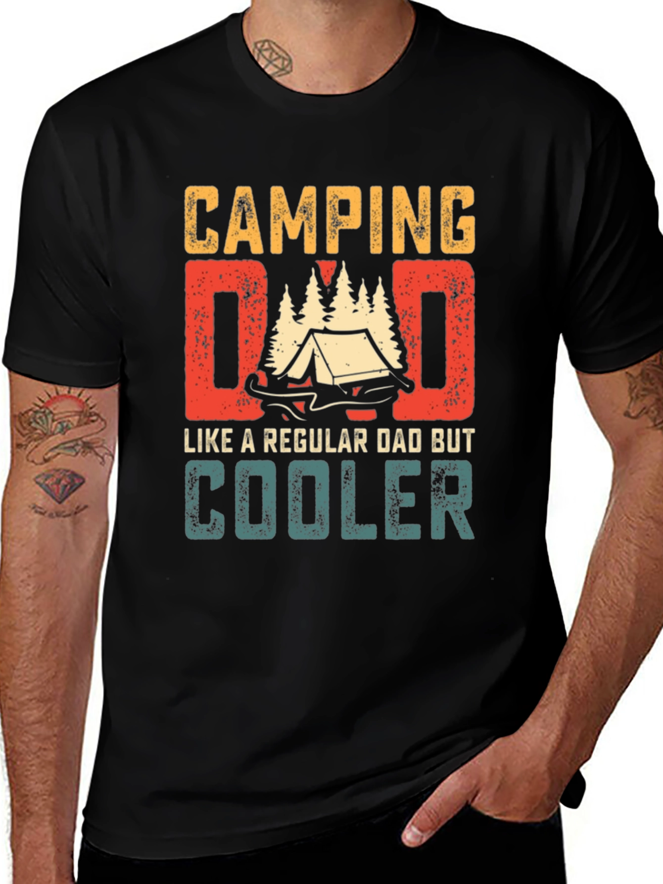 Camping Dad T-Shirt - Cooler Than Regular Dads!