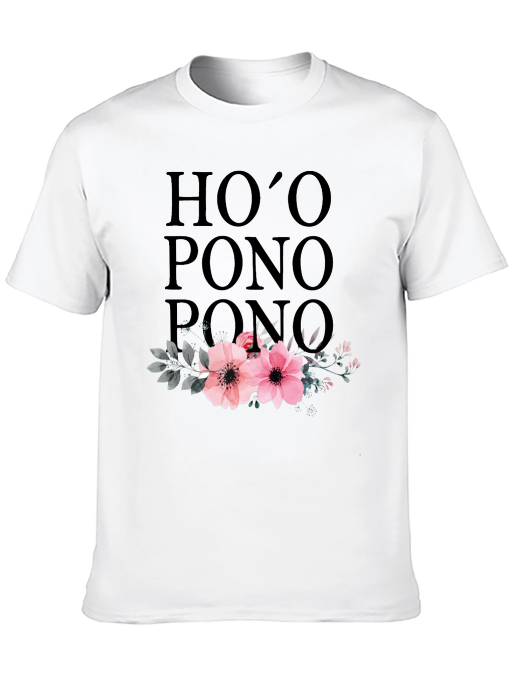 Hooponopono Floral T-Shirt - Black