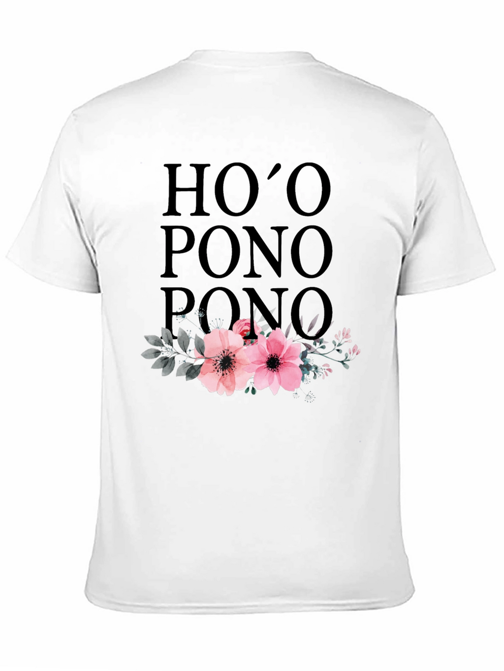 Hooponopono Floral T-Shirt - Black