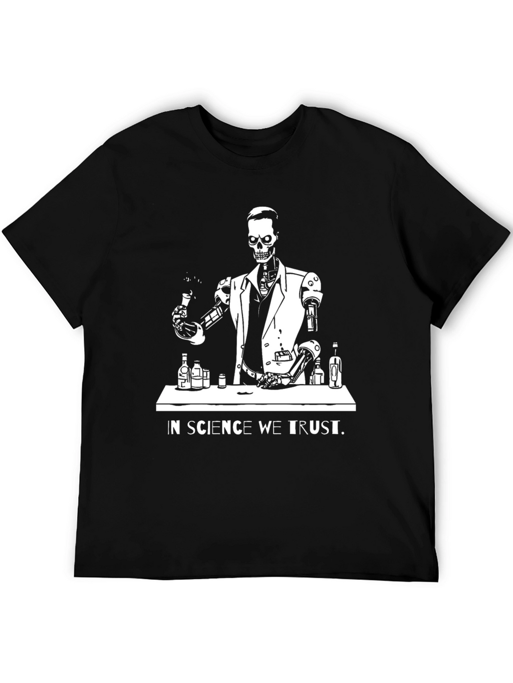 Science Skeleton T-Shirt - In Science We Trust