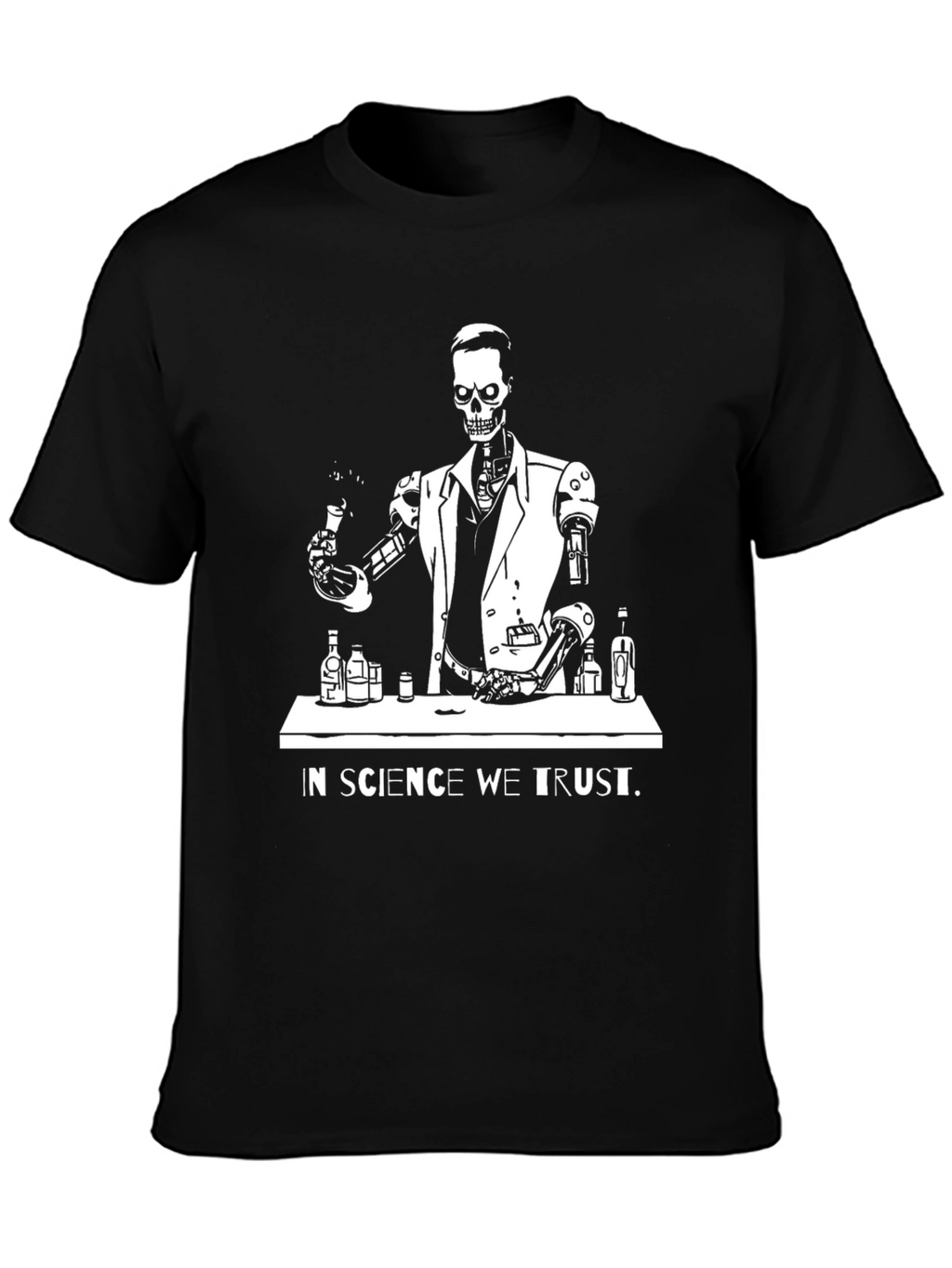 Science Skeleton T-Shirt - In Science We Trust