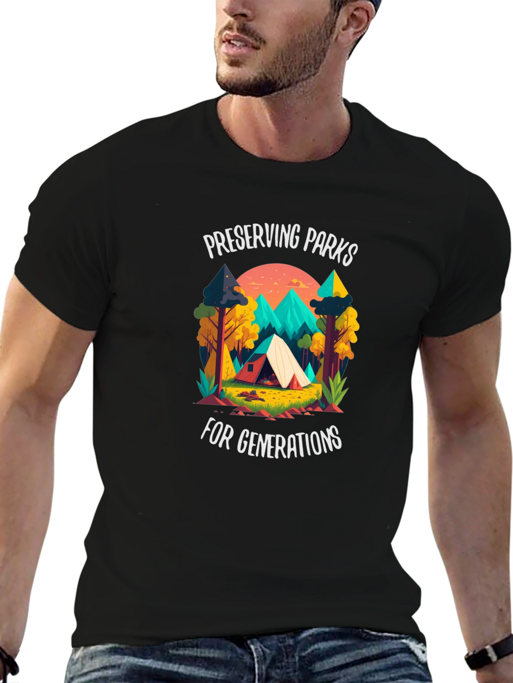 Preserving Parks Tee - Camping Adventure