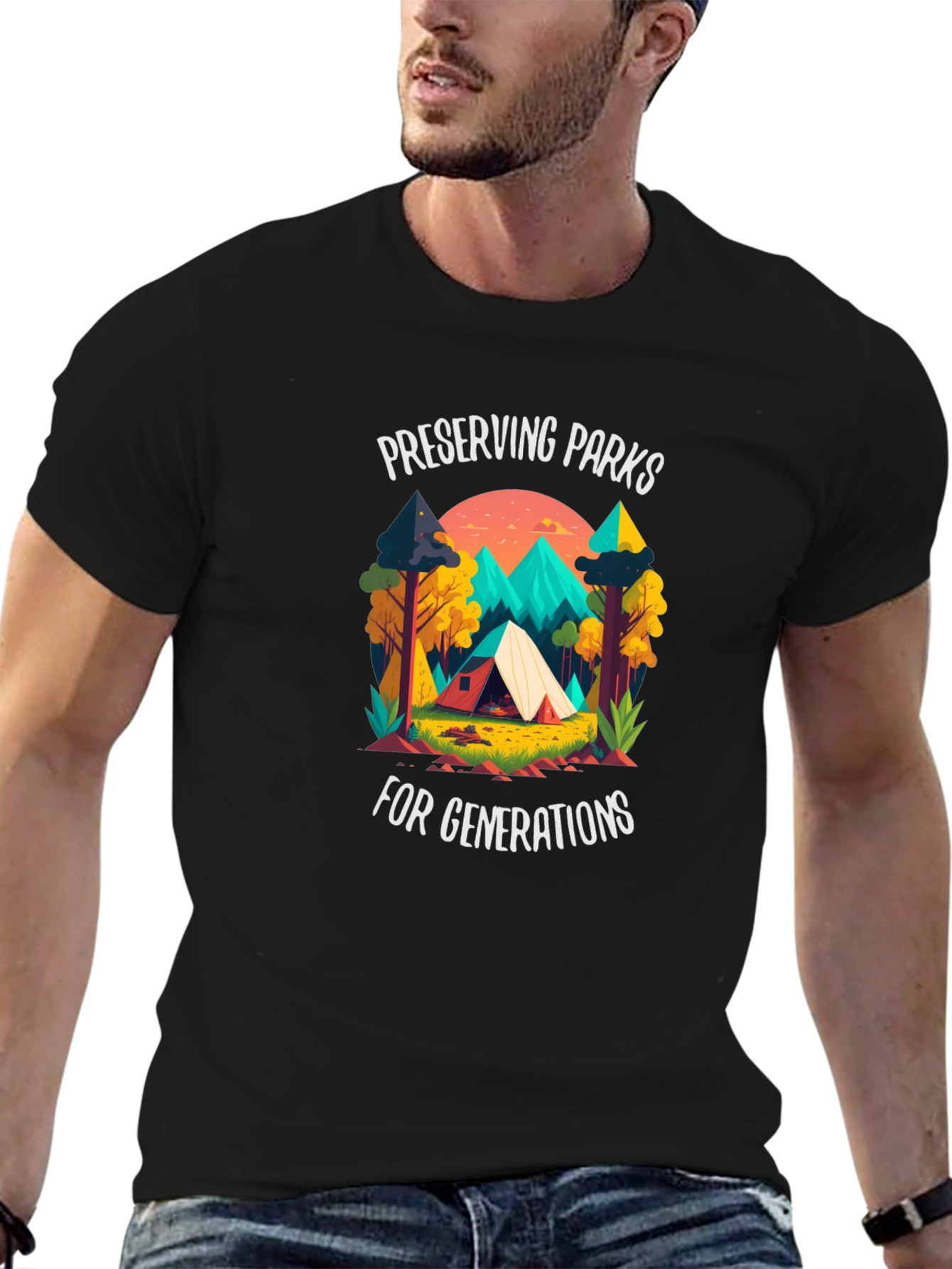 Preserving Parks Tee - Camping Adventure