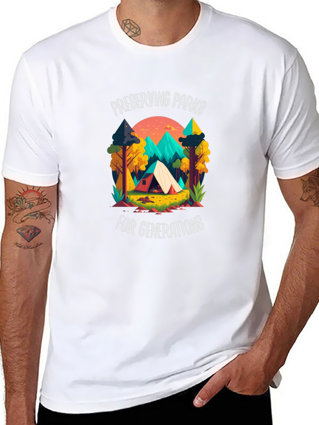 Preserving Parks Tee - Camping Adventure