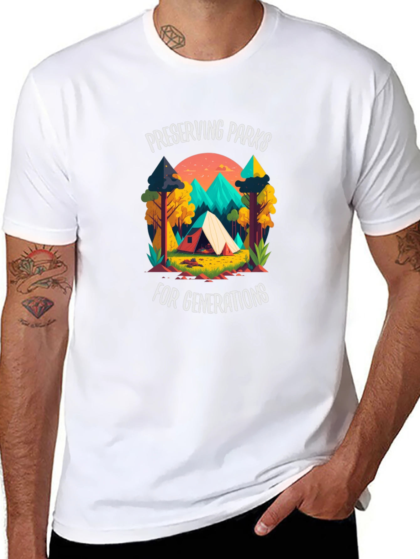 Preserving Parks Tee - Camping Adventure