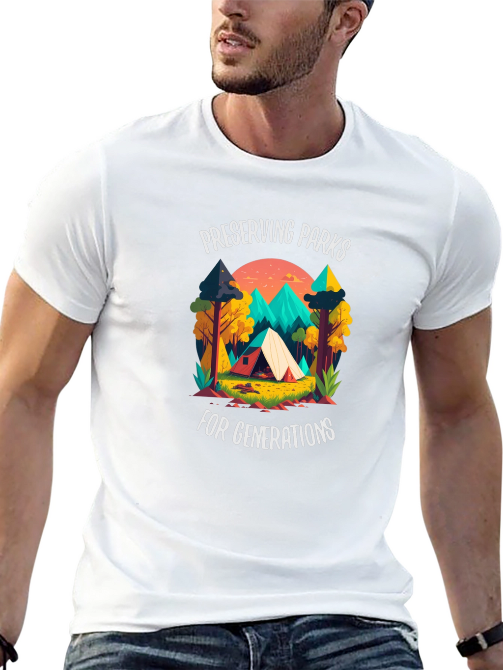 Preserving Parks Tee - Camping Adventure