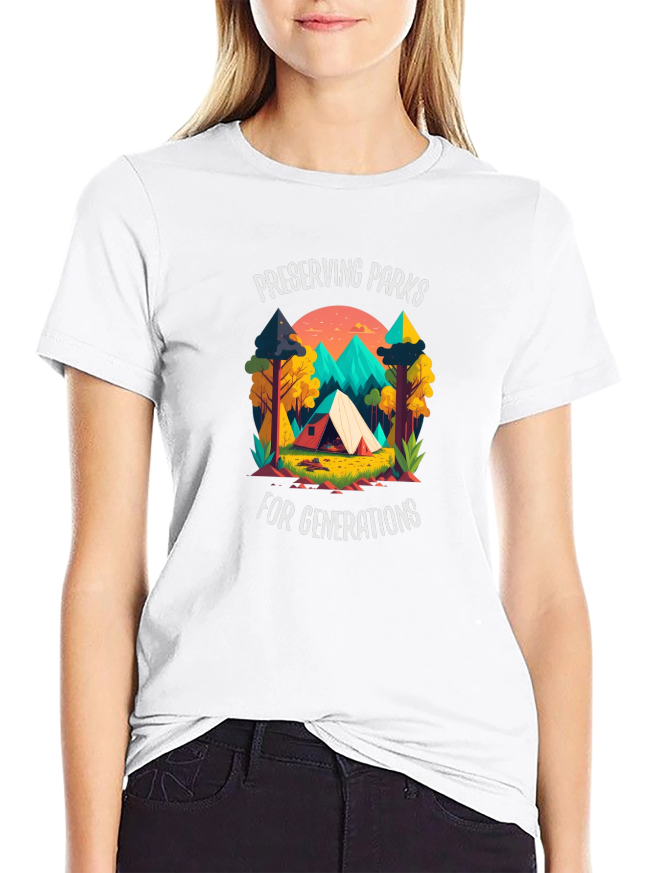 Preserving Parks Tee - Camping Adventure