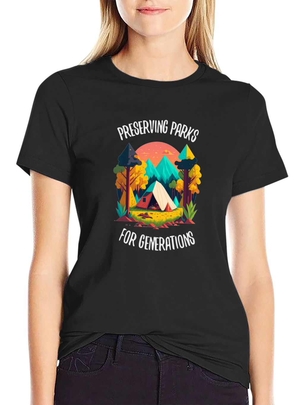 Preserving Parks Tee - Camping Adventure