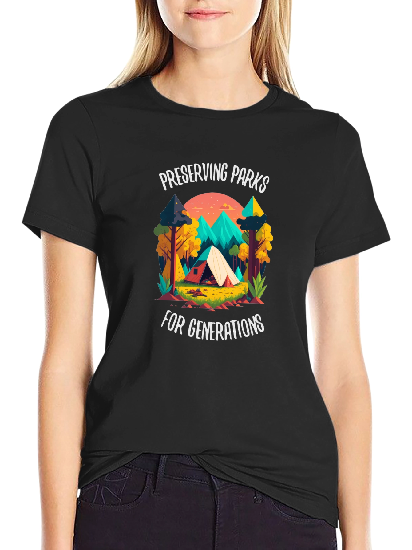 Preserving Parks Tee - Camping Adventure