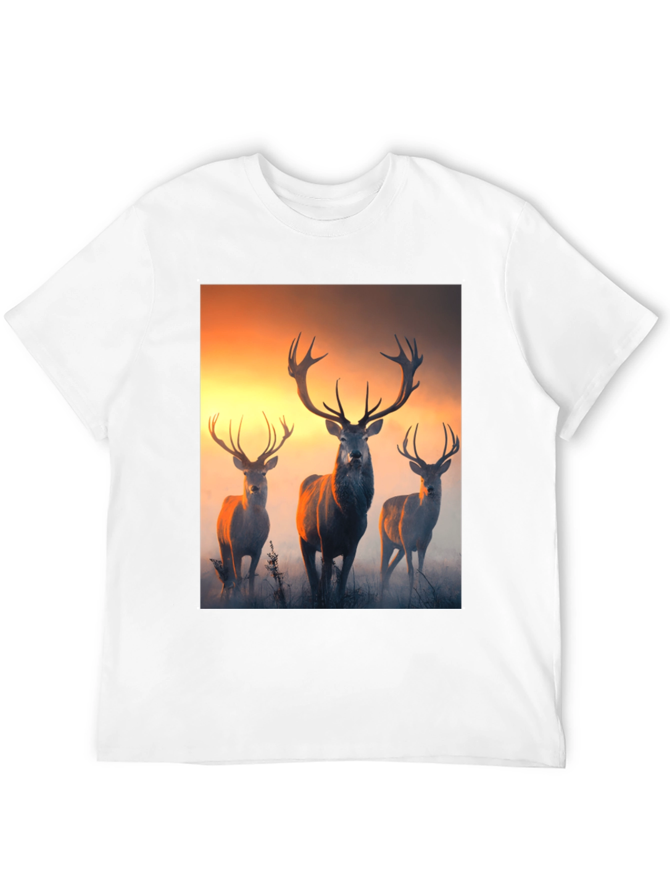 Stag Trio Graphic Tee - Wildlife Design