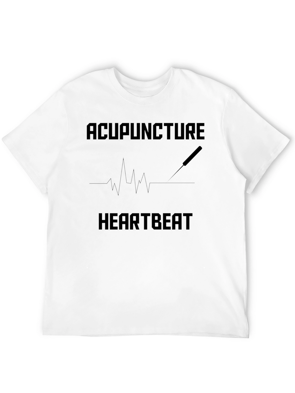 Acupuncture Heartbeat Graphic Tee - Unisex Black T-Shirt