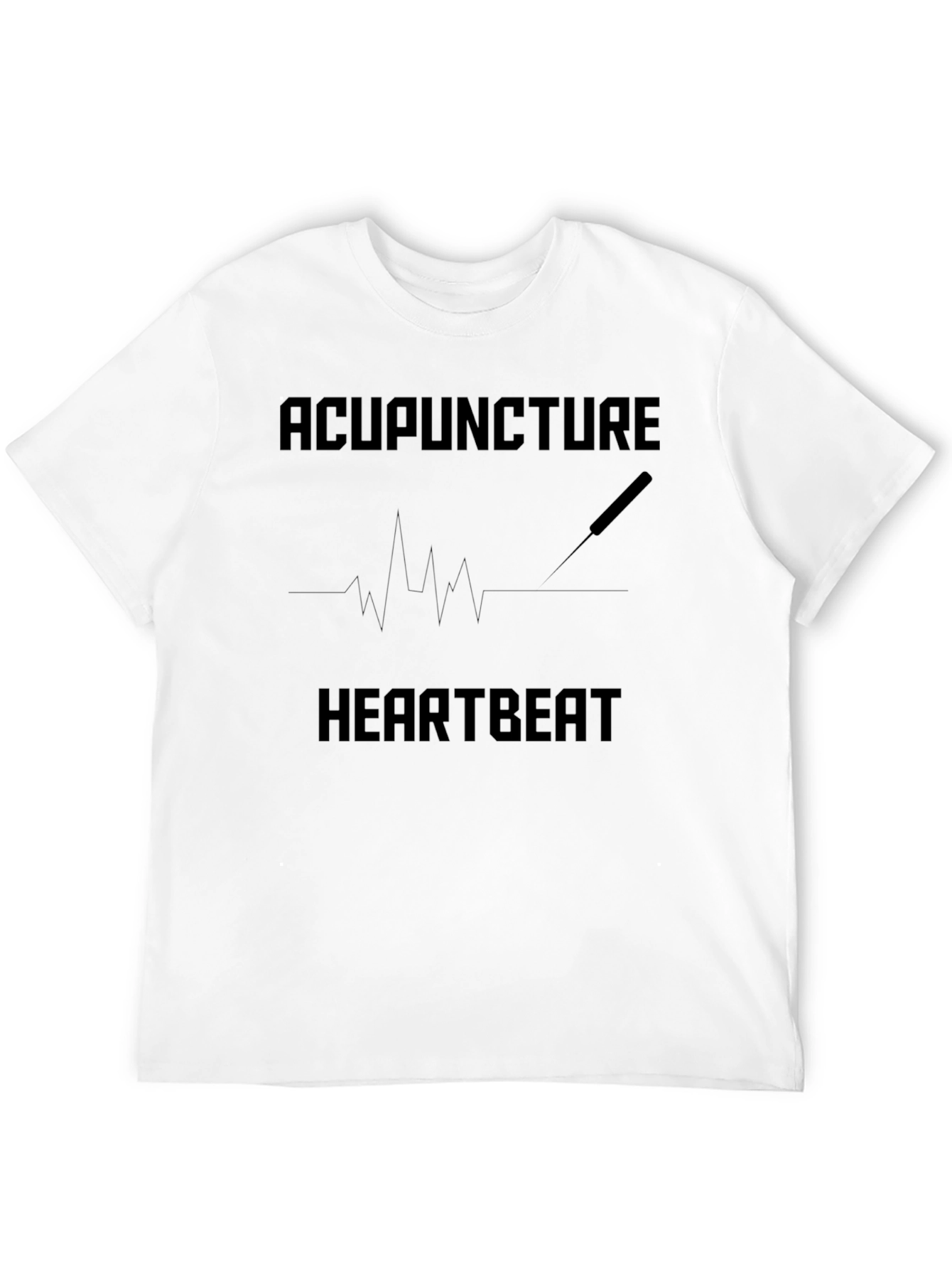 Acupuncture Heartbeat Graphic Tee - Unisex Black T-Shirt